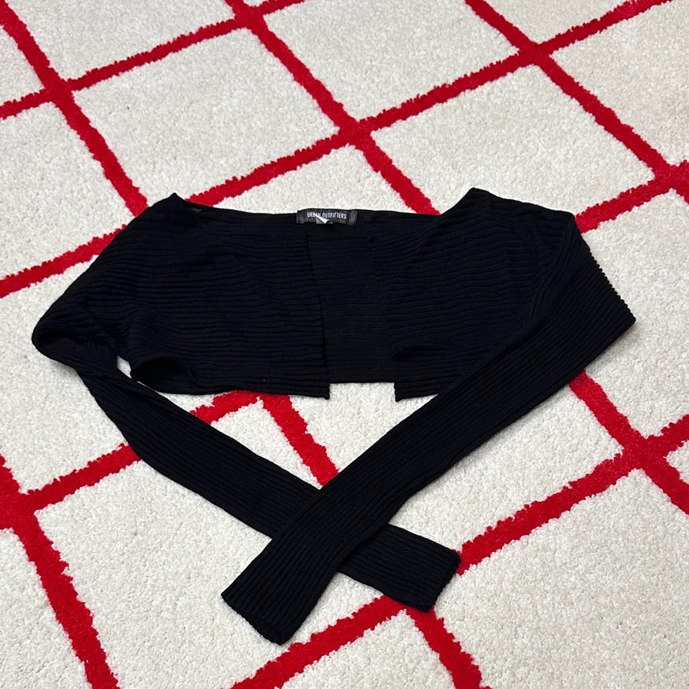 Urban Outfitters Black Ribbed Knit Top